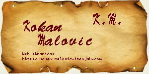 Kokan Malović vizit kartica